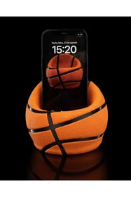 Resim SB 3D BASKI 3d Baskılı Basketbol Topu Şeklinde Cep Telefonu Tutucu 