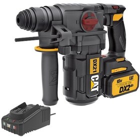 Resim Cat DX21BC 18Volt 2.0Ah 2.2J Li-ion Tek Akülü Şarjlı Kömürsüz Profesyonel Sds-Plus Pnömatik Kırıcı/Delici 