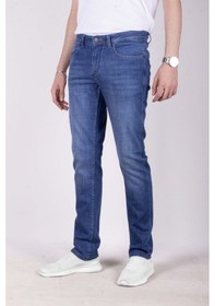 Resim Erkek Kot Pantolon Slim Fit Mavi Düz Paça 5 Cepli Jean Ncs Jeans 2254 6138-mavi Mavi 