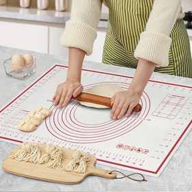 Resim Ekstra Büyük Yapışmaz Hamur Matı - Pişirme, Hamur Açma & Tezgah Koruma için Mükemmel - Kurabiye, Şekerleme, Ekmek Yapımı için İdeal - Mutfakta Gereklidir 