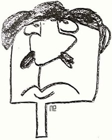 Resim Nezih Danyal Tipler Kişiye Özel Sertifikalı Sınırlı Fine Art Karikatür Baskı NTP00010 
