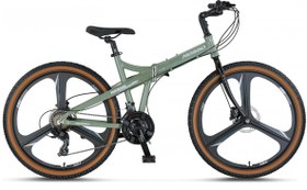 Resim Mosso Marine 26 Jant 17K H.Disk 21 Vites Katlanır Bisiklet Army Green 
