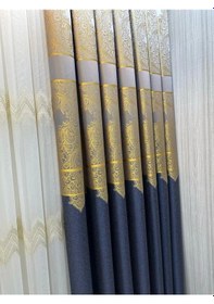 Resim Nivemeshome Milas Antrasit-gold 671539 1/3 Sık Pileli Fon Perde Apm Antrasit- Gold 