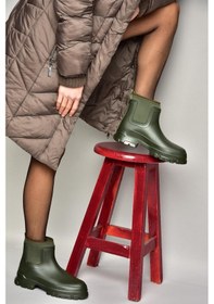 Resim Fox Shoes T858685409 Haki Kalın Tabanlı Yağmur Botu Haki-suni Deri Haki 