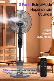 Resim NPO N01 Buz Eklenebilir Ultrasonik Buharlı Zaman Ayarlı 3 Kademli Sessiz 75 W Akıllı Vantilatör 