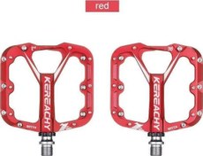 Resim Kereachy 3 Rulmanlı Alüminyum Alaşımlı Mtb Freeride Bmx Geniş Platform Bisiklet Pedalı Kırmızı 