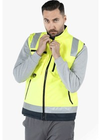 Resim İş Yeleği Anorak Reflektörlü Fosforlu Oxford 