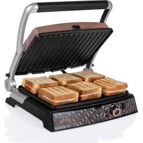 Resim Renkli Izgaralı Tost Makinesi, Şık ve Pratik Kullanım, Pembe Renkli 