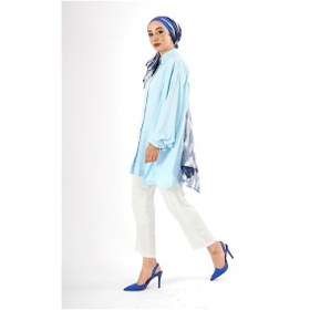 Resim Fatma Sezen Over Size Tunik - Kadın Çok Renkli 