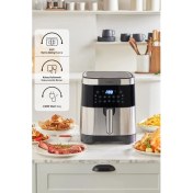 Resim Karaca 10 Farklı Pişirme Modu 9l Smart Screen Geniş Hazne Inox Airfryer 8 Kişilik 