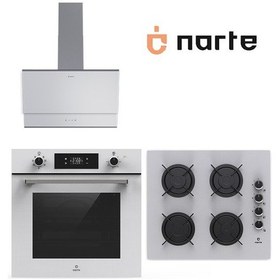 Resim Narte OV401W - CG20060W - H10060WX Yeni Nesil Beyaz Ankastre Set 