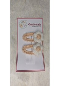 Resim Amigurumi Toka - Çıtçıtlı El Örgüsü Toka 1 Çift Ten Rengi 