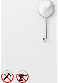Resim Yapışkanlı Krom Tekli Kancalı Askılık / İster Yapıştır Ister Montajla Delmeye Son Ab130910031 