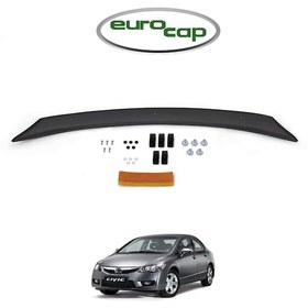 Resim Eurocap Honda Civic 8 Ön Kaput Koruma Rüzgarlık 3Mm Abs 06-12 