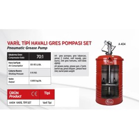 Resim Ckm Varil Tipi Havalı Gres Pompası Set A404 