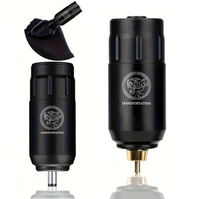 Resim Kablosuz DONGYUNTATTOO Dövme Makinesi Güç Kaynağı - Profesyonel Dövme Makineleri ile Uyumlu, USB Şarjlı Lityum-İyon Pil, Taşınabilir Dövme Ekipmanı, Adaptör Gerekmez, Kompakt Tasarım, Dayanıklı Yapı, Stüdyo Profesyonelleri için 