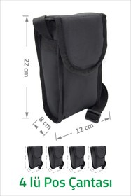 Resim Duase 4'lü Pos Cihazı Yazar Kasa Taşıma Çantası - Koruyucu Kılıfı - Motosikletli (MOTO) Kurye 