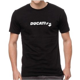 Resim Ducati Bayrak Flag Tasarım Motorcu Tişörtü Beyaz 