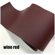 Resim Kendinden Yapışkanlı Deri Tamir Bandı Yama Kanepe Araba Koltuğu Mobilya İçin Wine Red 50x120cm 