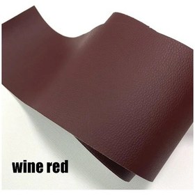 Resim Kendinden Yapışkanlı Deri Tamir Bandı Yama Kanepe Araba Koltuğu Mobilya İçin Wine Red 50x120cm 