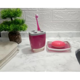 Resim Bosphorus 2'li Banyo Seti Gri Pembe Model Poliresin 