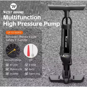 Resim tur bike Yüksek Basınçlı Manuel Pompa 160 Psı 