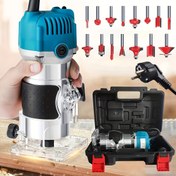 Resim Ahşap Kesici, Elektrikli El Kesici, Ahşap Kesici Yönlendirici Araçları, El Kesici, Kompakt Ahşap Palm Yönlendirici, Kesme Palm Aracı, Ahşap Yönlendiriciler, Ahşap İşleme Birleştirici Ahşap Şeritli veya Ahşap İşleme Delik Kazma için, 220V, 30000 RPM, 800W 