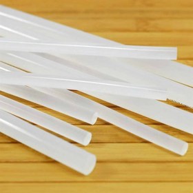 Resim Şeffaf Sıcak Silikon Çubuğu Mum Silikon Kalın 1 Kg 30 Cm 