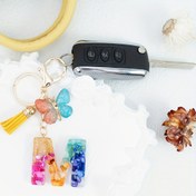 Resim 1 adet Moda Başlangıç A-Z Şık Anahtarlık Yaratıcı Çoklu Renkler Bej Harf Sevimli Mavi ve Renkli Kelebek Sarı Püskül Anahtarlık Yüzük Zincir Kadınlar İçin Tatlı Rahat Moda Aksesuar Çantalar, Sırt Çantaları ve Araba Anahtarları için Uygun Noel Anneler Günü Sevgililer Günü Partisi Arkadaşlar İçin İdeal Hediye 