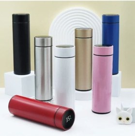 Resim Sıcaklık Göstergeli Dijital Termos 500 Ml Çok Renkli 