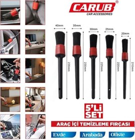 Resim Carub Araç İçi Temizleme Fırçası Detay Temizlik 5li Set Br0922566 1 Adet 