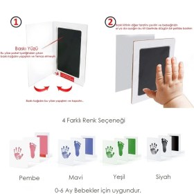 Resim Bebek El ve Ayak Izi Anı Baskı Seti 