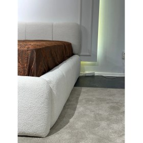 Resim Cozze Mobilya Nuvola Bukle Kumaş Puf Tasarım Bazalı Çift Kişilik Karyola 