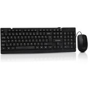 Resim DK-AC-KM1060 Türkçe Q Kablolu Ev & Ofis Yüksek Tuşlu Klavye & Mouse Set Dark