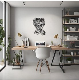 Resim Özel Tasarım Metal Tablolar Çift Topuzlu Kadın Double Bun Woman Metal Duvar Tablosu Portre 