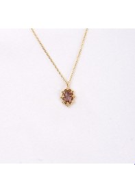 Resim Vintage Tasarım Zultanit Renk Değiştiren Taşlı Minimal 925 Ayar Gümüş Kolye 