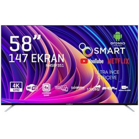 Resim Nordmende NM58F351 Frameless 58" 4K Ultra HD Android Smart LED TV 