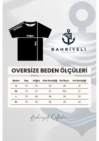 Resim Oversize Yoga & Pilates Mats Poster Göğüs Tasarımlı Unisex T-shirt Lacivert 