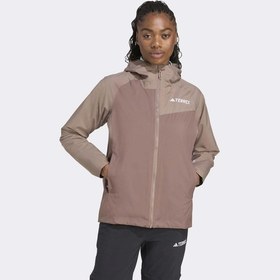 Resim adidas Terrex Multi 2L Rain.RDY Kadın Bej Yağmurluk (JN0857) 