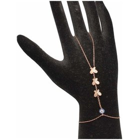 Resim 925 Ayar Rose Gümüş Nazar Boncuklu 3 Parça Kelebek Modeli Şahmera 