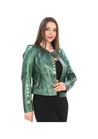 Resim Kadın Hakiki Kuzu Derisi Ceket 