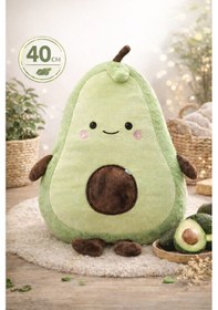 Resim 40 Cm Avokado Peluş Oyuncak Yumuşacık Sevimli Dekoratif Peluş Yeşil 