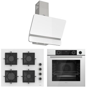 Resim Ferre Fryart&steamart Sc Serisi Beyaz 3'lü Ankastre Set ( Xe64cb-sc206-d081 ) 