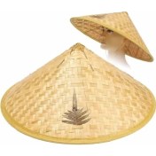 Resim Naturel Renk Cambodia Kamboçyalı Vietnam Şapkası Pvc Hasır 