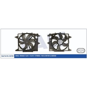 Resim Fan Motor Pervaneli Clio 2 Kangoo 1997- Megane 1 Scenic 1 1999-03 504645427 