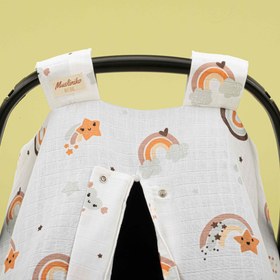 Resim Puset Örtüsü - Tek Taraflı - Turuncu Gökkuşağı 