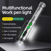 Resim Alonefire Yüksek Parlaklık COB Kalem - USB Şarj Edilebilir, Taşınabilir LED El Feneri, Kol Sahibi, Sırt Çantası ve Cep için Manyetik, Kamp, Yürüyüş, Seyahat ve İş için İdeal, Açık Hava Ekipmanı|Kompakt El Feneri|Alüminyum Alaşımlı Gövde 