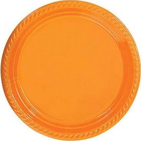 Resim Turuncu Plastik Tabak 22 cm 