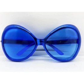 Resim Buğz Mavi Renk Yeşilçam Nostalji 80LI Yıllar 90LI Yıllar Parti Gözlüğü 7X16 cm 