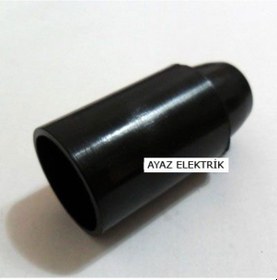 Resim Marketcik Siyah Plastik E14 Duy Dekoratif Standart Avize Duyu 